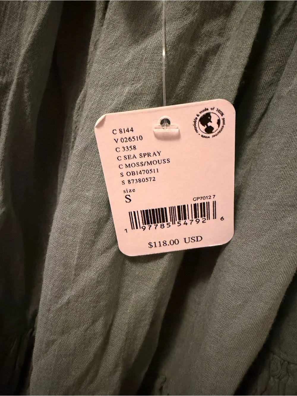 Free People Sage Green Strapless Tiered Maxi Dress - Picture 4 of 7